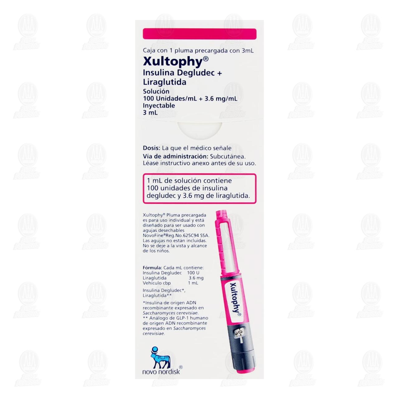Xultophy 100U/3.6mg/ml Soluci&oacute;n Inyectable Pluma Precargada, 3 ml. image number 1