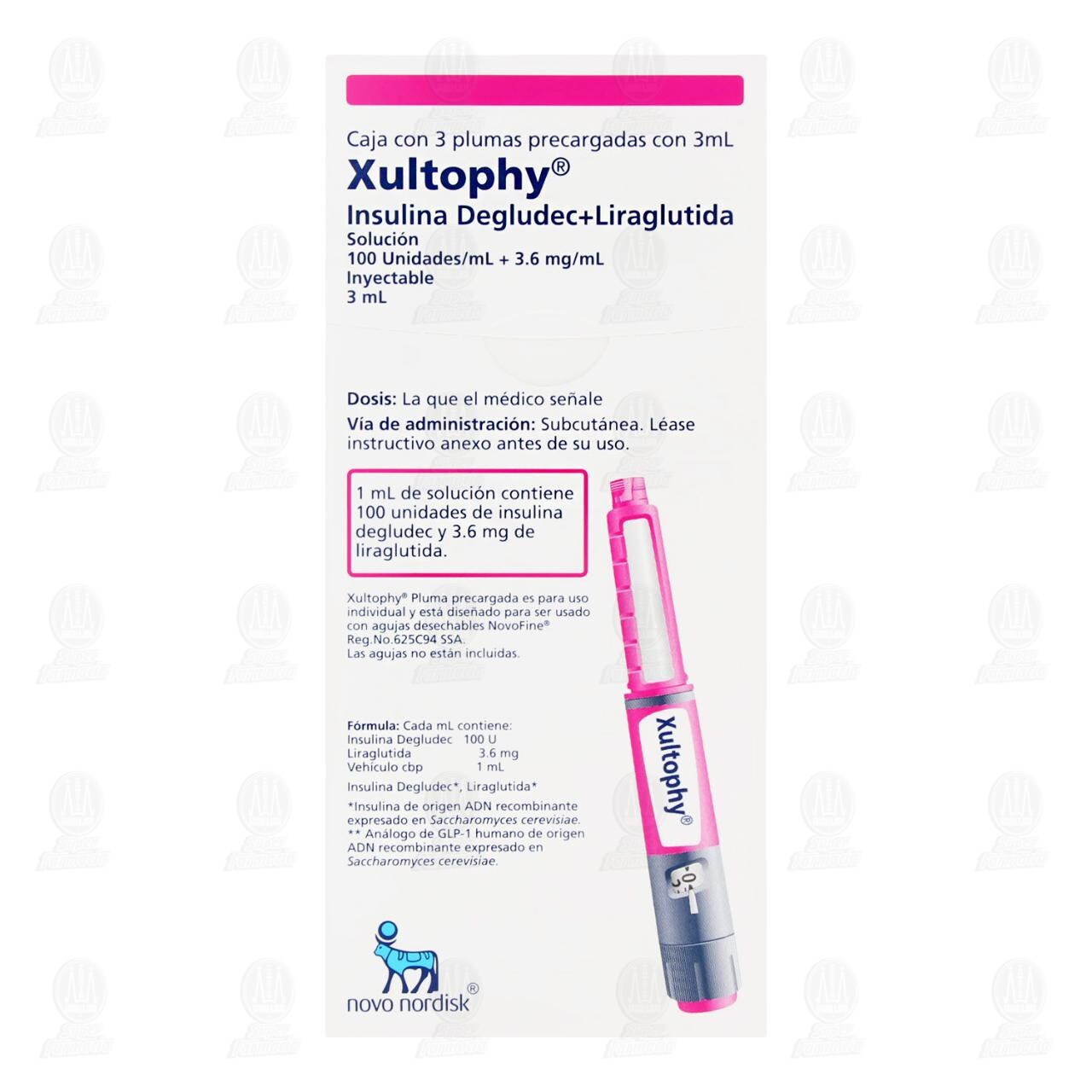 Xultophy 100U/3.6mg/ml Soluci&oacute;n Inyectable Plumas Precargadas, 3 ml. image number 1