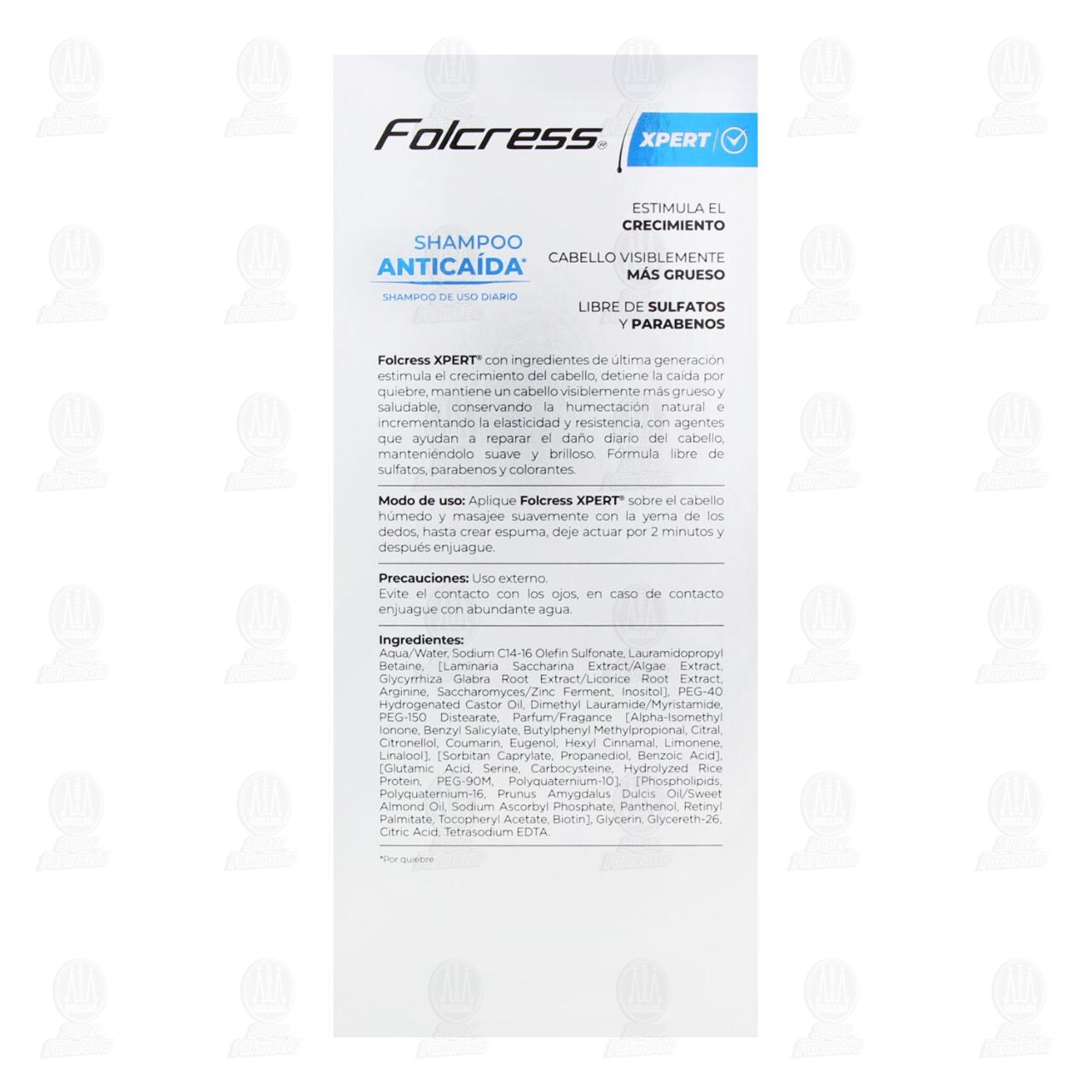 Folcress Xpert Shampoo Antica&iacute;da, 250 ml. image number 2