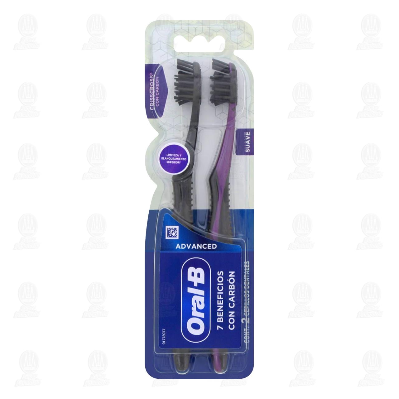 Imagen para Cepillo Dental Oral-B Advanced 7 Beneficios con Carbón, 2 pzas.