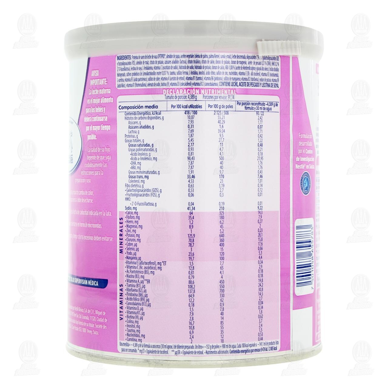 F&oacute;rmula Infantil Nan 1 Expert Pro Confort Total de 0 a 6 Meses, 400 gr. image number 2