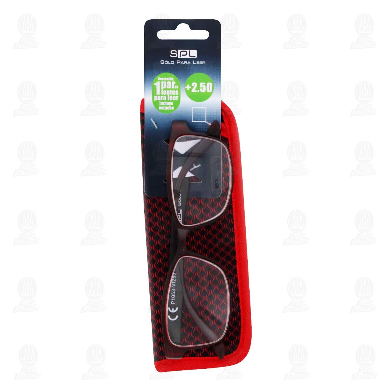 Lentes SPL para Lectura Grad. +2.50 Color Vino C/Estuche, 1 pz. image number 0
