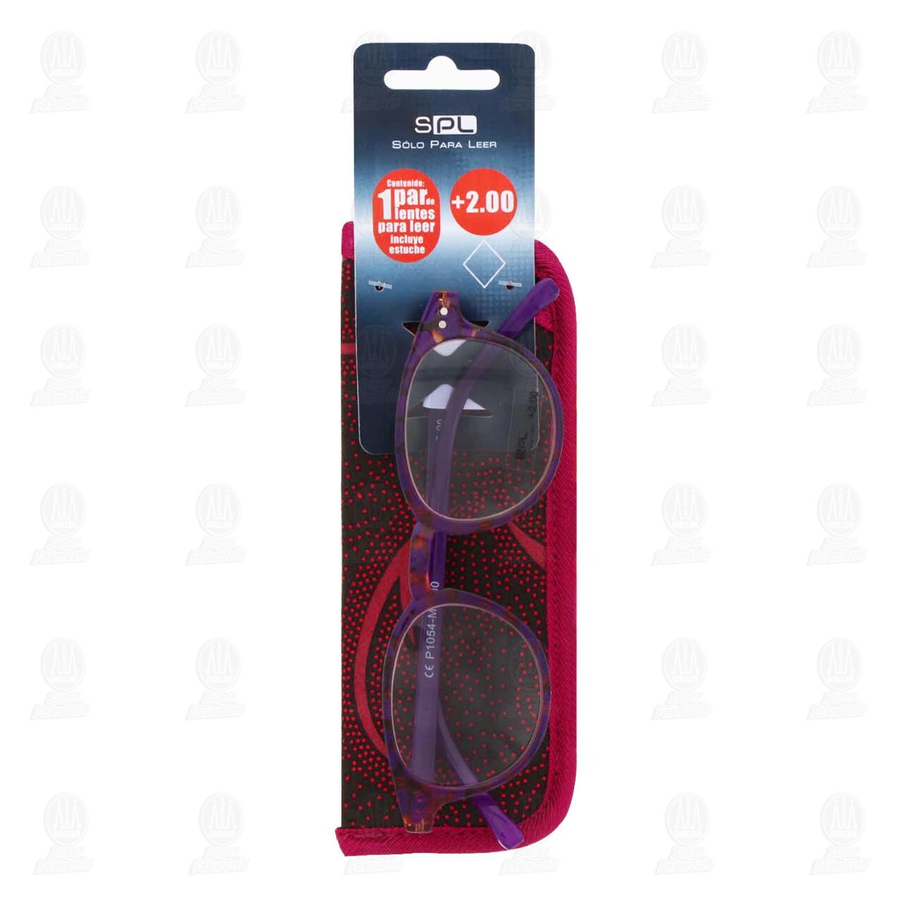 Lentes SPL para Lectura Grad. +2.00 Color Morado C/Estuche, 1 pz. image number 0