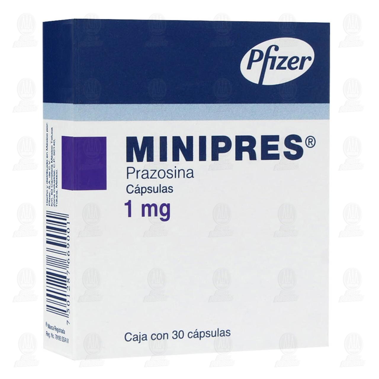 Minipres 1 mg, 30 Cápsulas. image number 0
