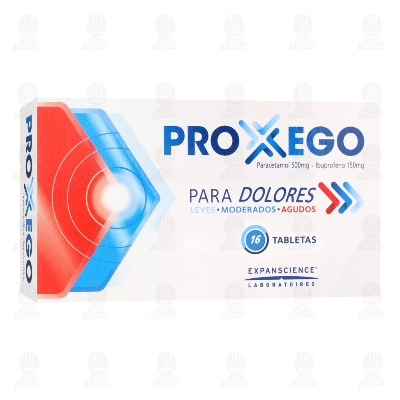 Proxego 500mg/150mg, 16 Tabletas. image number 0