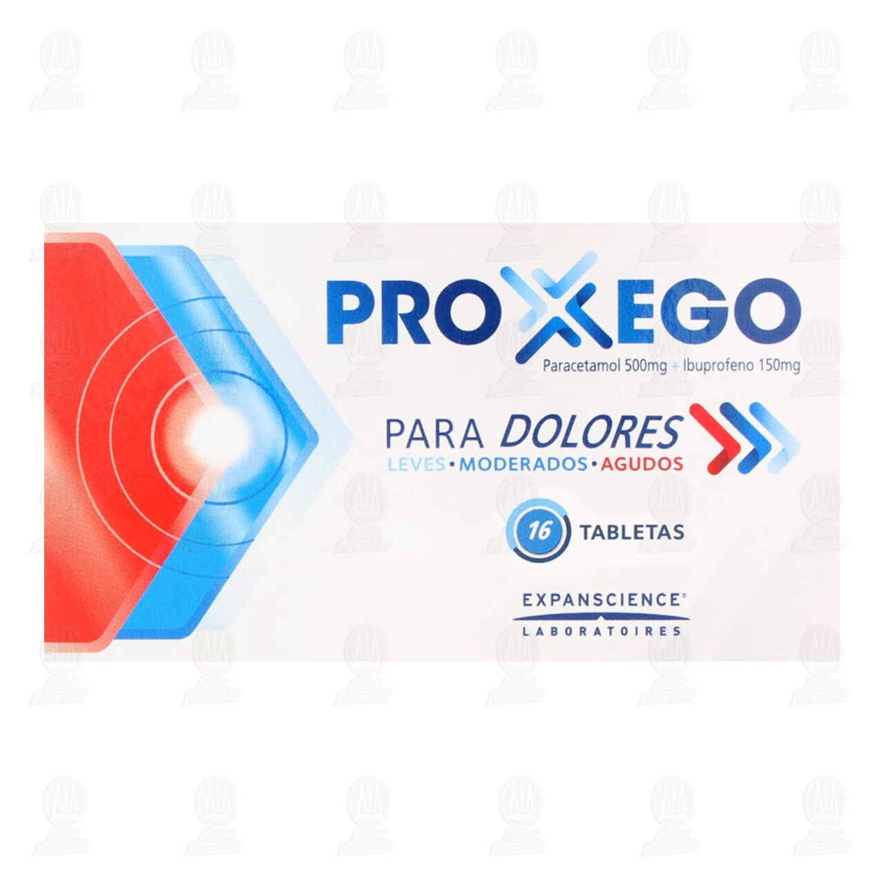 Proxego 500mg/150mg, 16 Tabletas. image number 1