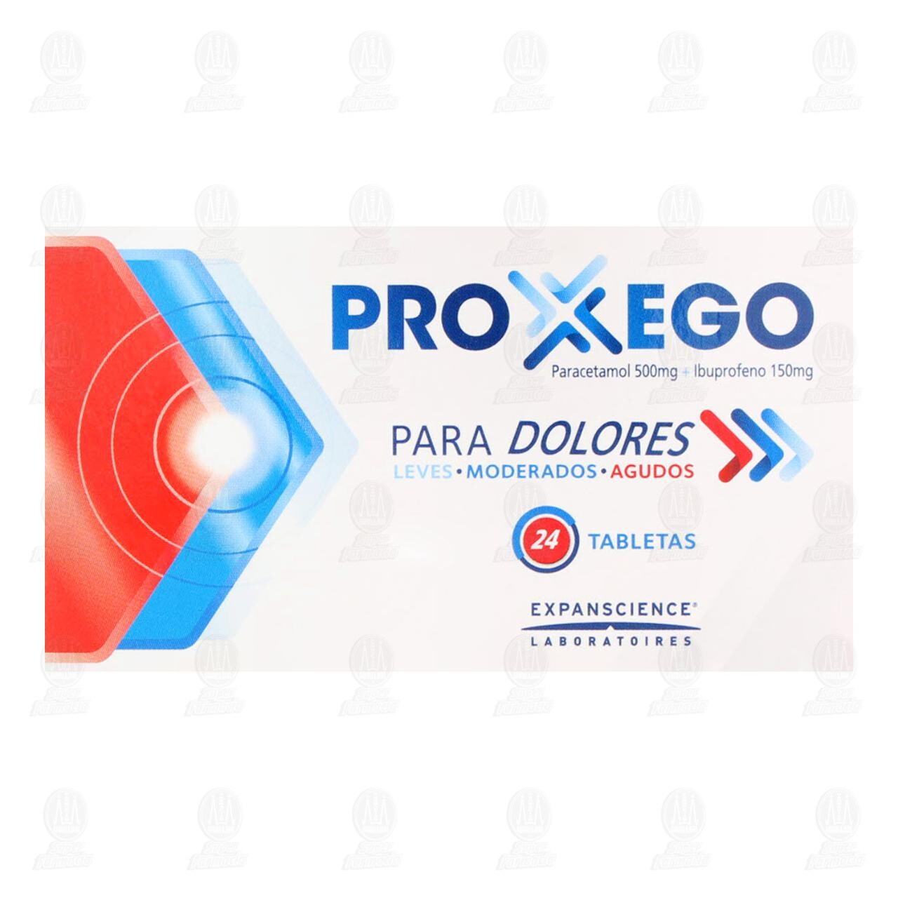 Proxego 500mg/150mg, 24 Tabletas. image number 1