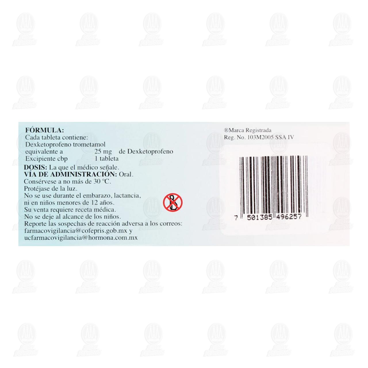 Keral 25 mg, 20 Tabletas. image number 2