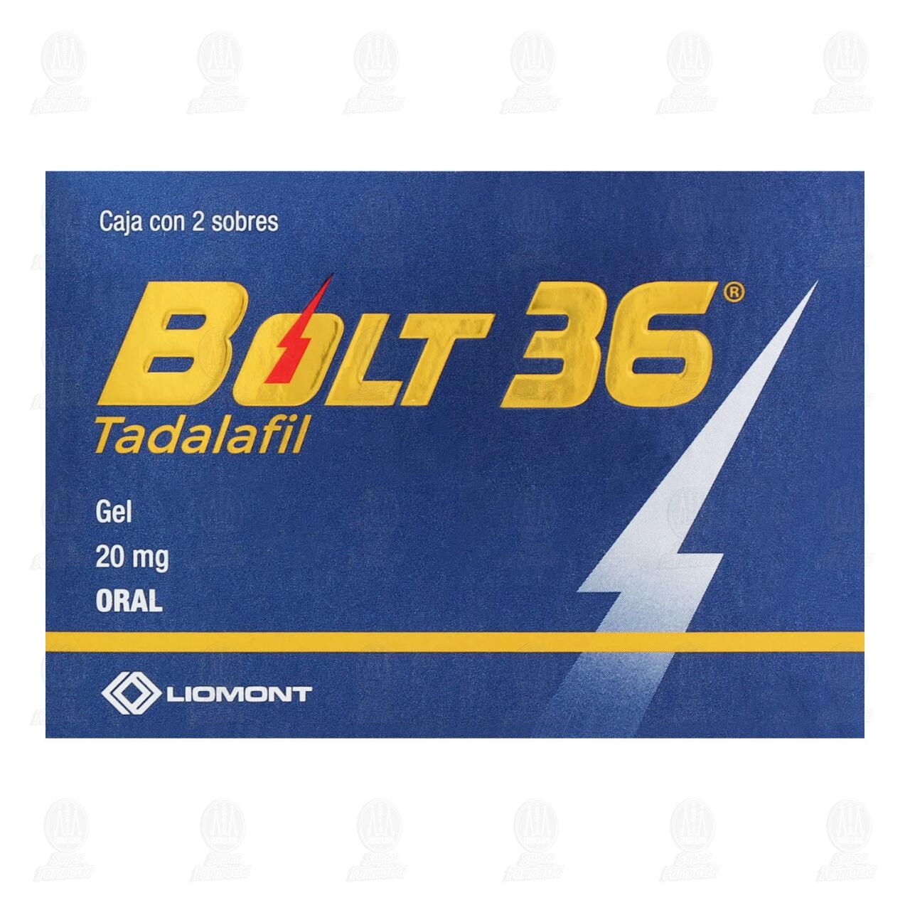 Bolt 36 Gel 20 mg, 2 Sobres. image number 1
