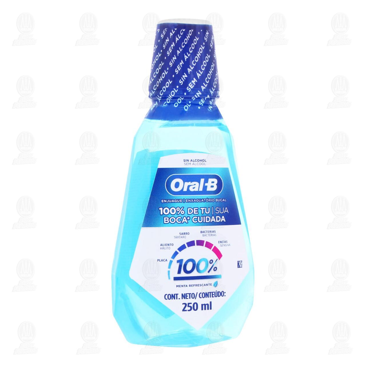 Enjuague Bucal Oral-B 100% de tu Boca Cuidada, 250 ml. image number 0