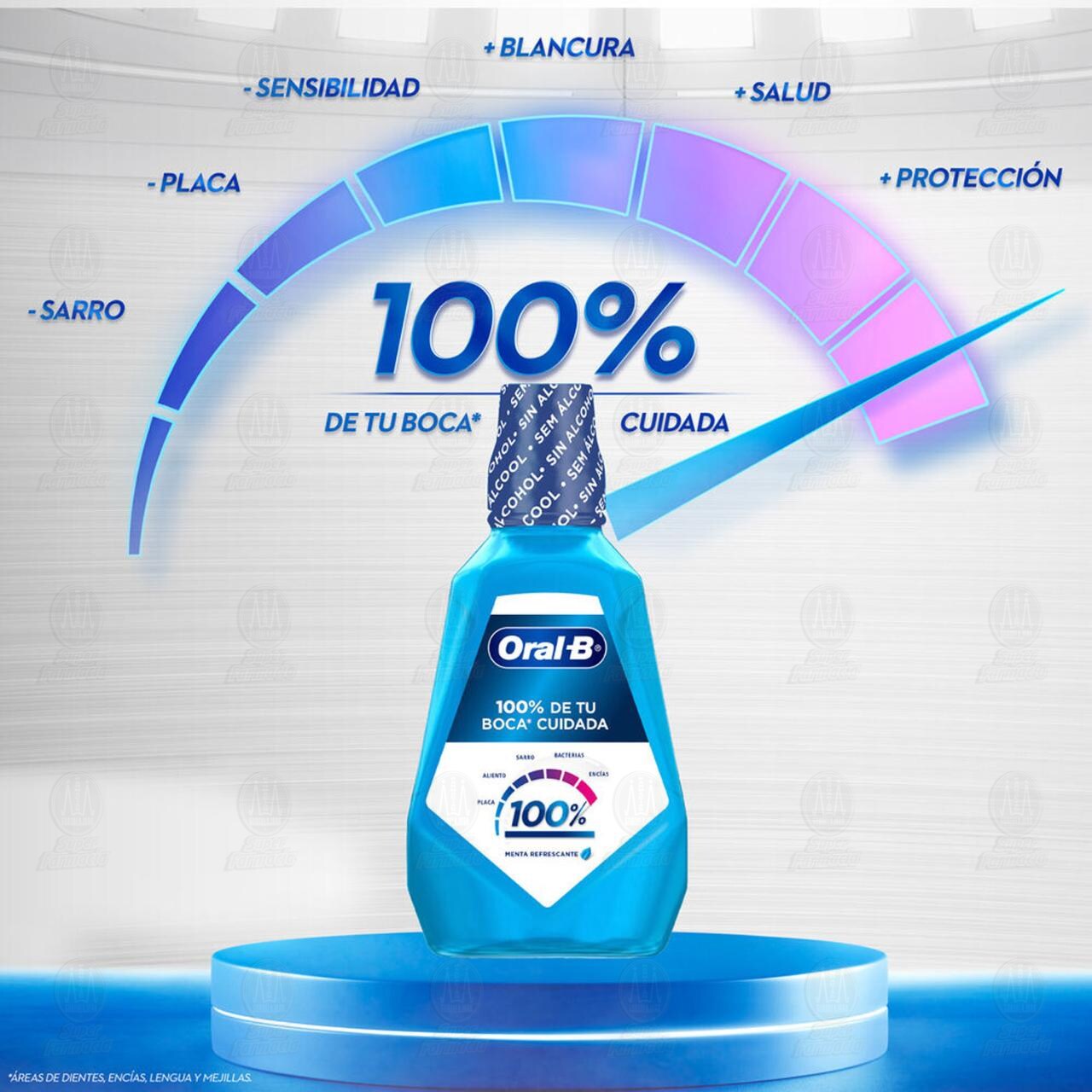 Enjuague Bucal Oral-B 100% de tu Boca Cuidada, 250 ml. image number 4