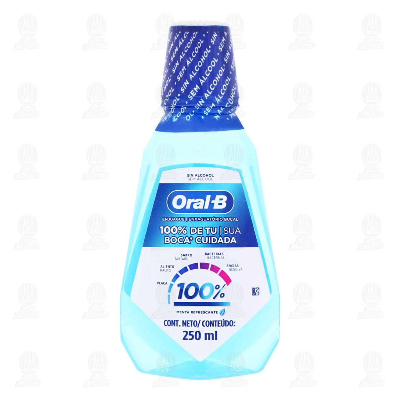 Enjuague Bucal Oral-B 100% de tu Boca Cuidada, 250 ml. image number 1