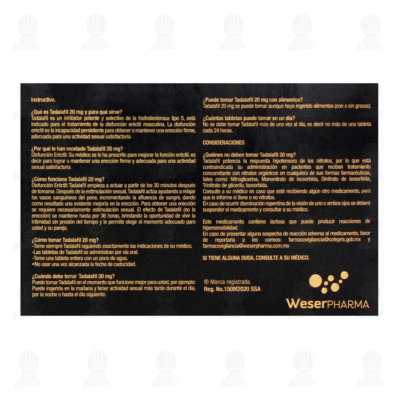 Poverful 20 mg, 4 Tabletas. image number 2