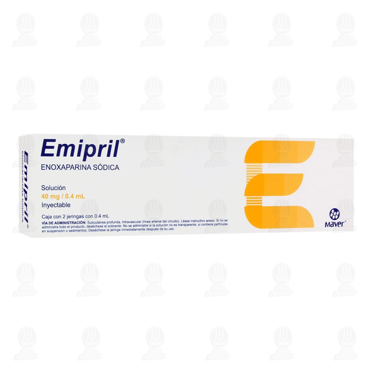 Emipril 40mg/0.4ml Soluci&oacute;n Inyectable 2 Jeringas, 0.4 ml c/u. image number 0