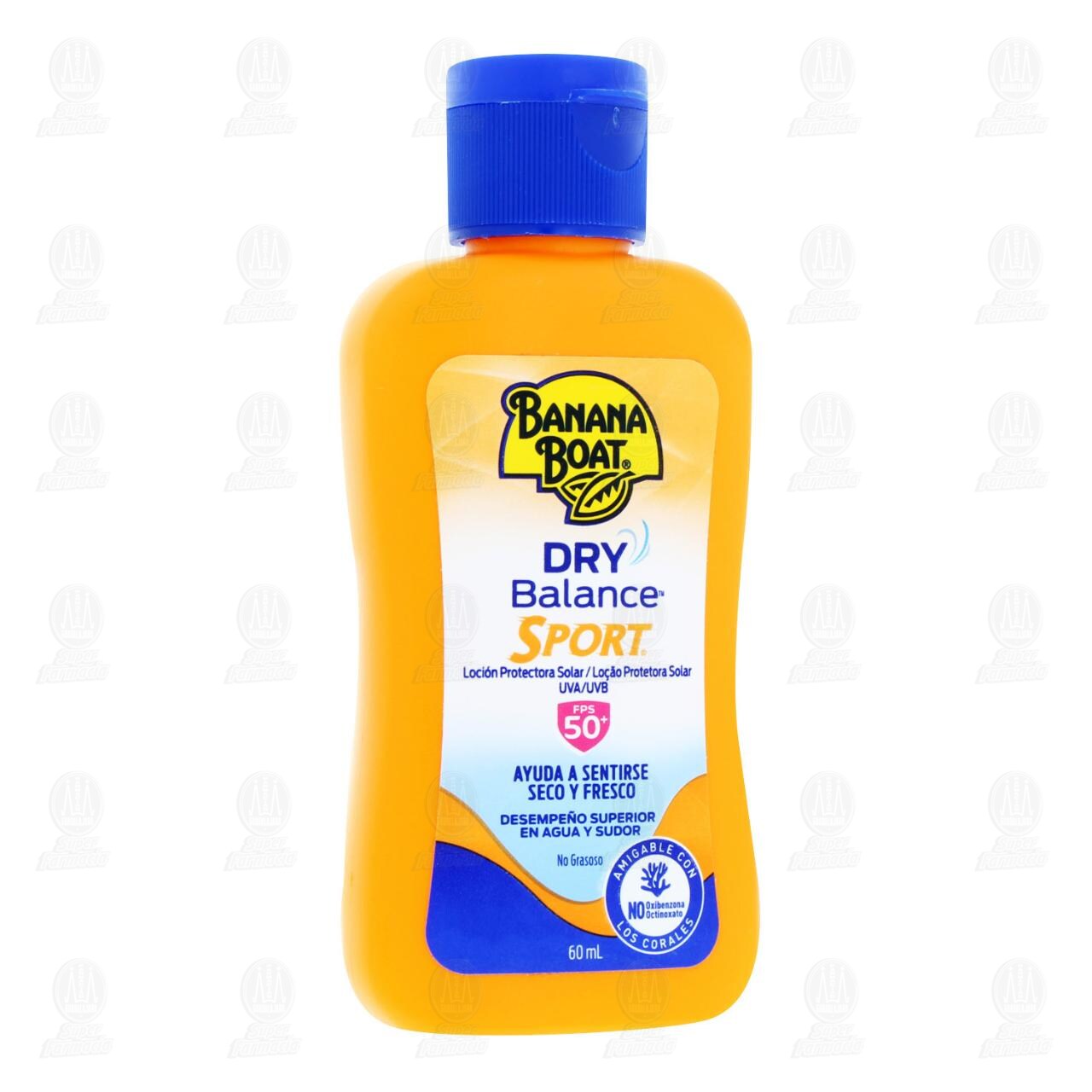 Protector Solar Banana Boat Loci&oacute;n Dry Balance Sport FPS50+, 60 ml.