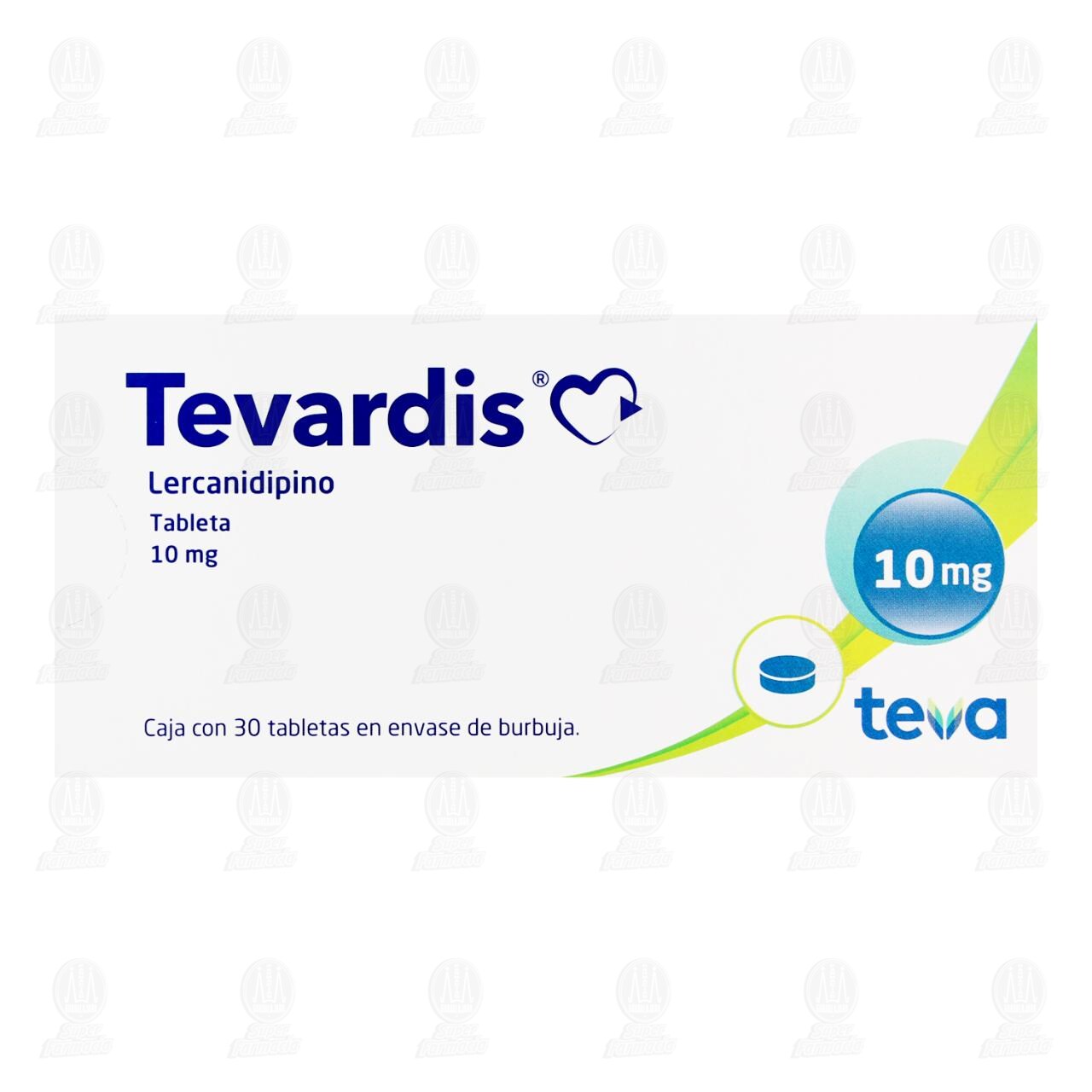 Tevardis 10 mg, 30 Tabletas. image number 1