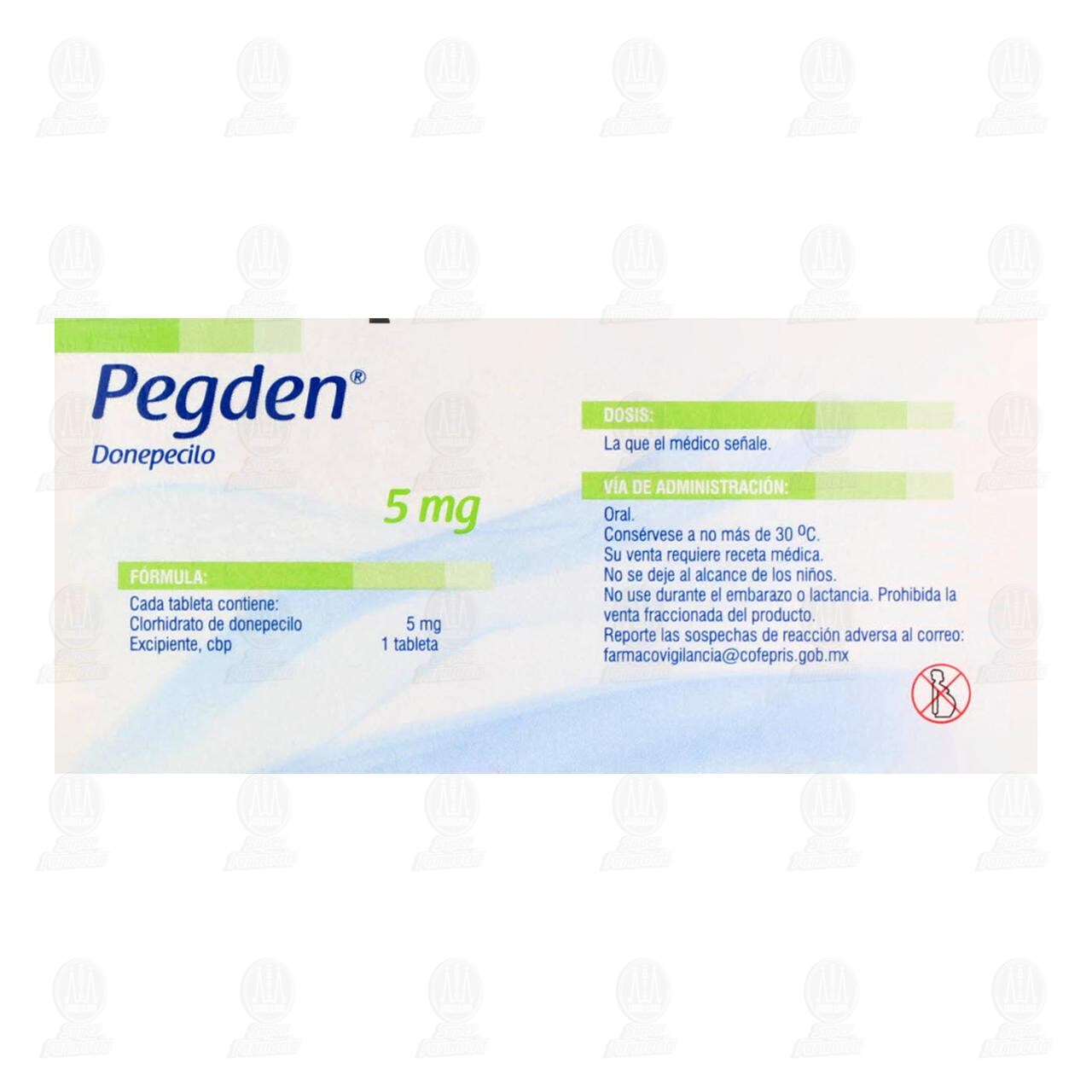 Pegden 5 mg, 28 Tabletas. image number 2