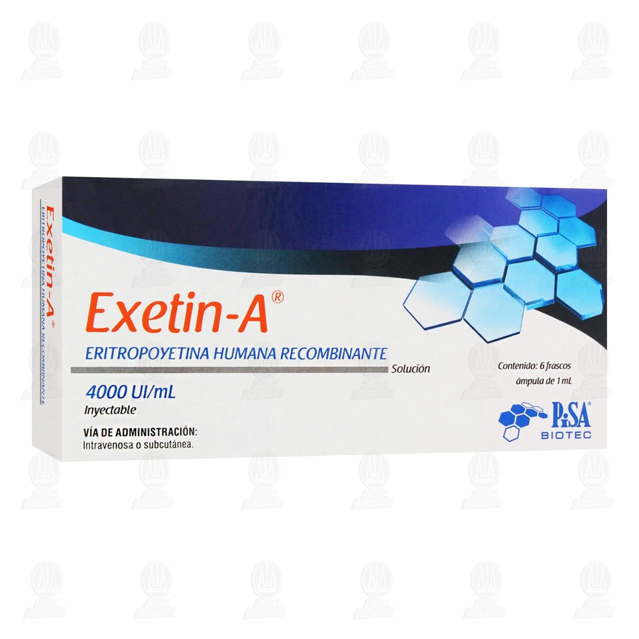 Exetin-A 4000UI/ml Solución Inyectable, 6 Frascos de 1 ml c/u.