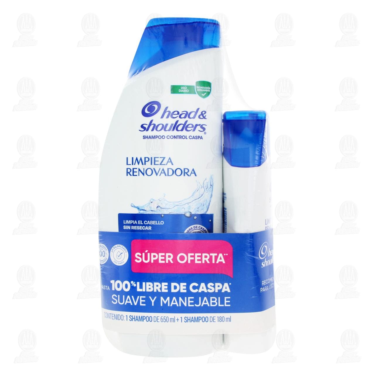 Pack Shampoo Head & Shoulders Limpieza Renovadora S&uacute;per Oferta 1 Shampoo de 650 ml + 1 Shampoo de 180 ml, 2 pzas. image number 1