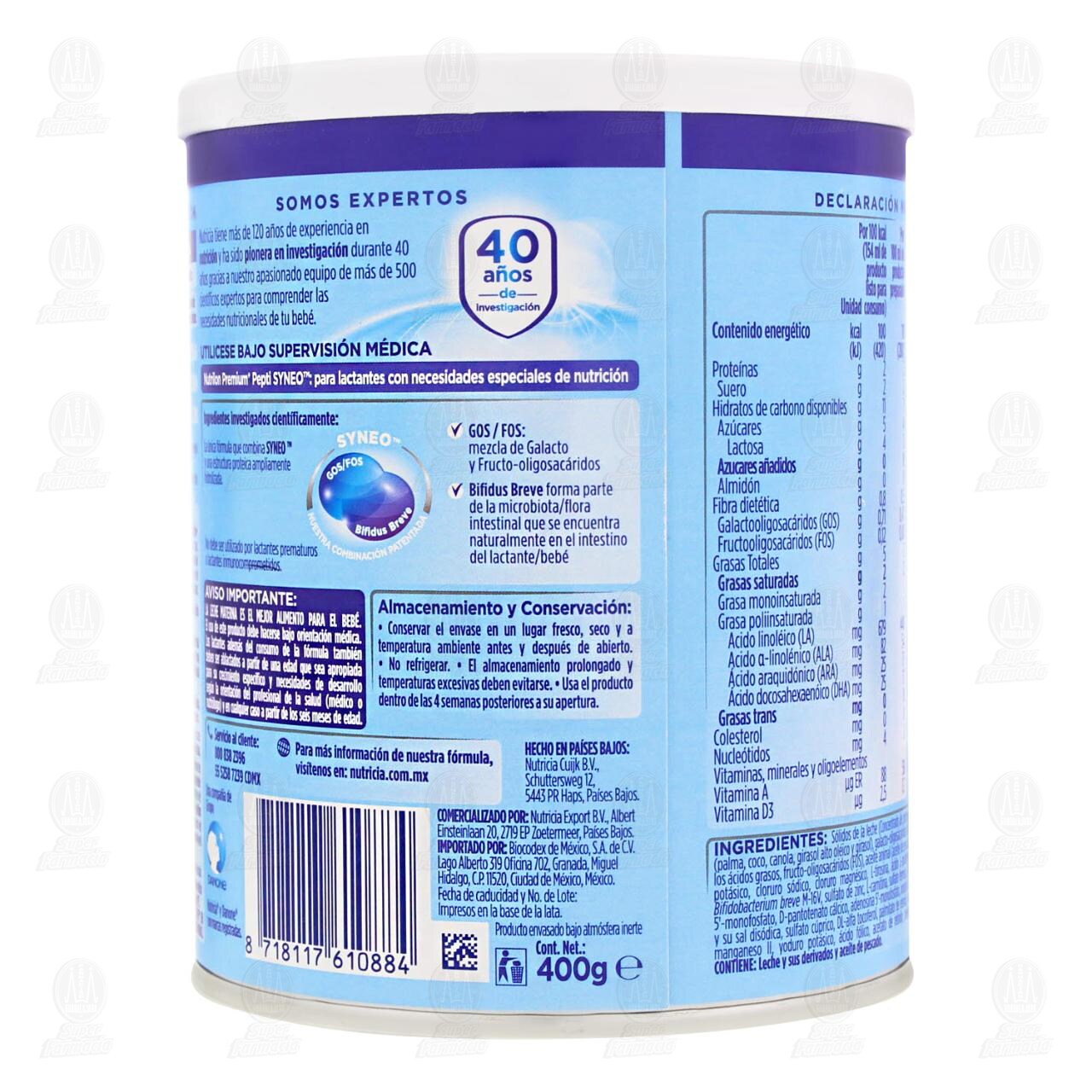 F&oacute;rmula Infantil Nutrilon Premium+ Pepti Syneo (Edad 0 a 12 Meses), 400 gr. image number 2