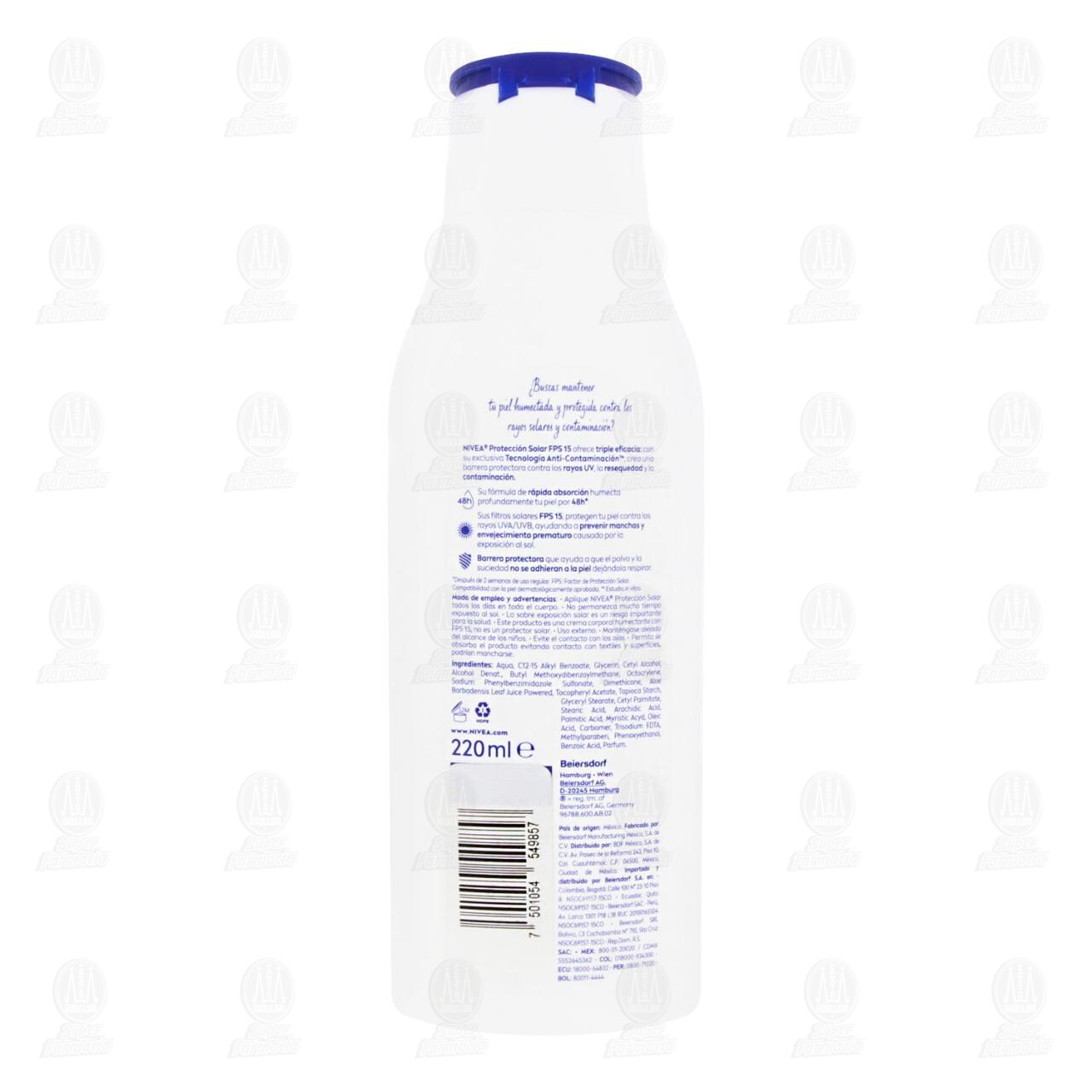 Nivea Crema Corporal Protecci&oacute;n Solar FPS 15, 220 ml. image number 2