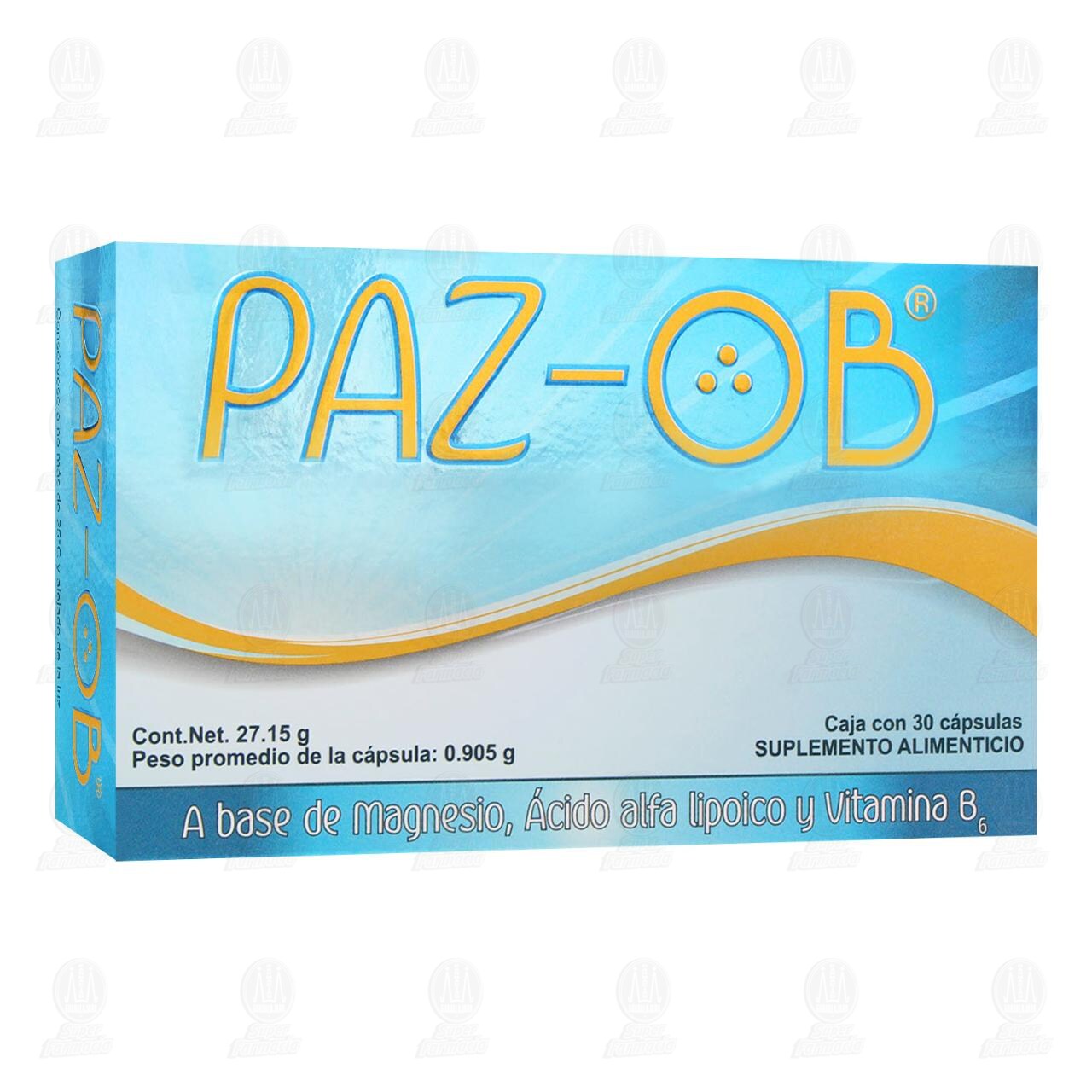 PAZ-OB 0.905 gr, 30 C&aacute;psulas. image number 0