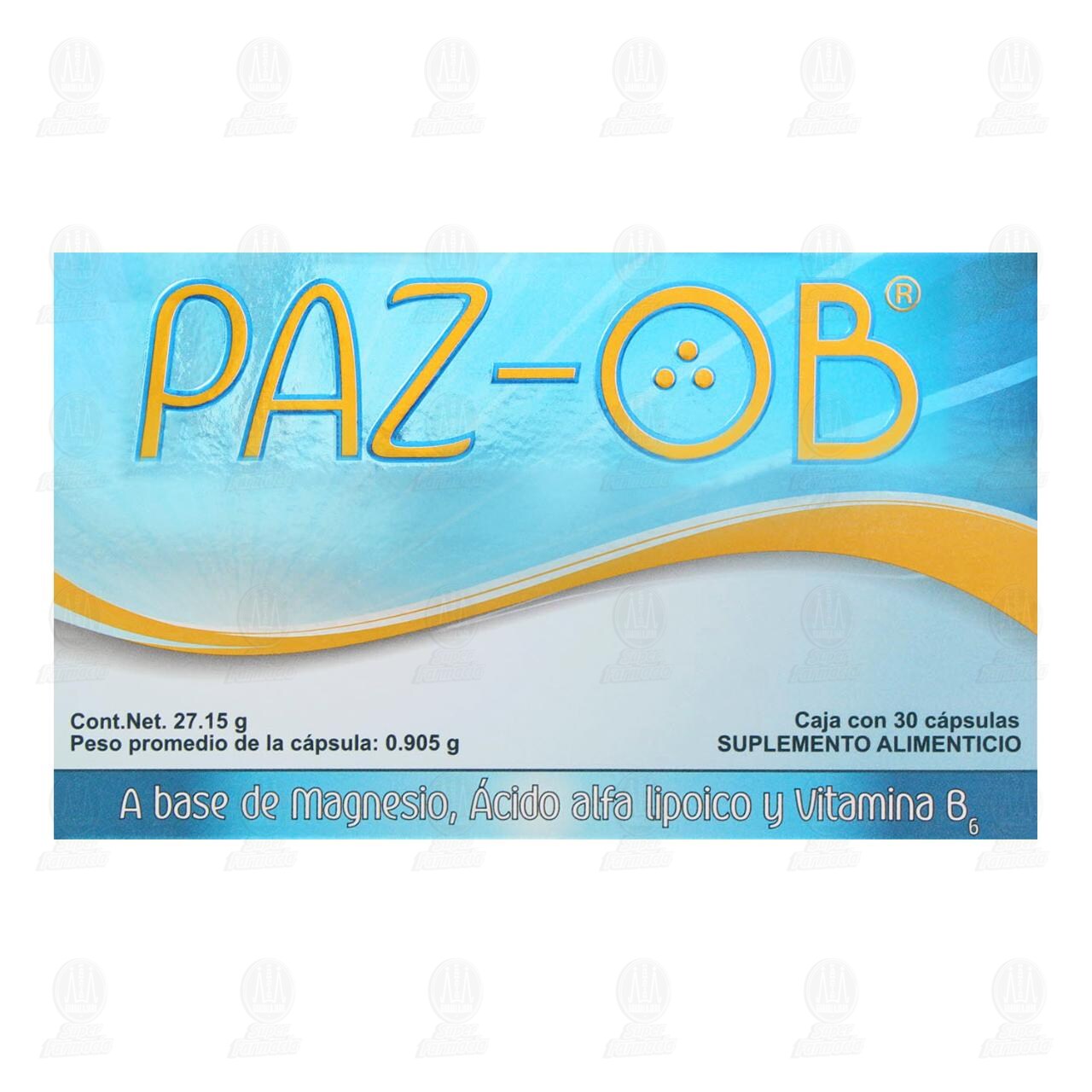 PAZ-OB 0.905 gr, 30 C&aacute;psulas. image number 1