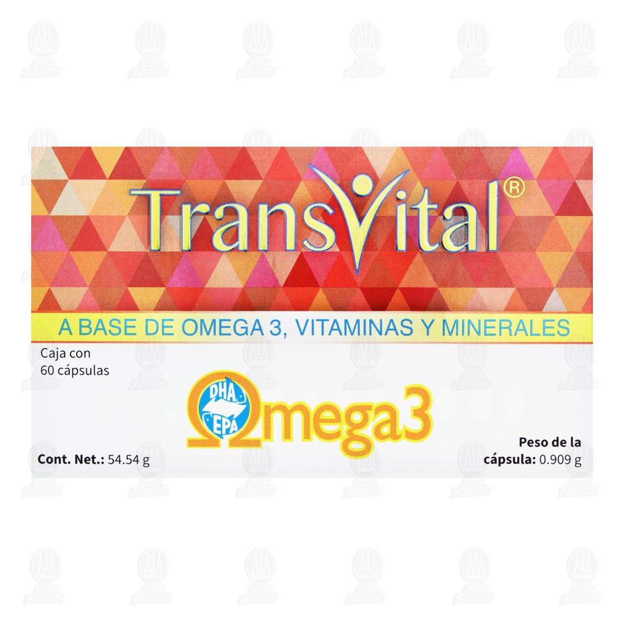 Transvital, 60 Cápsulas. image number 1