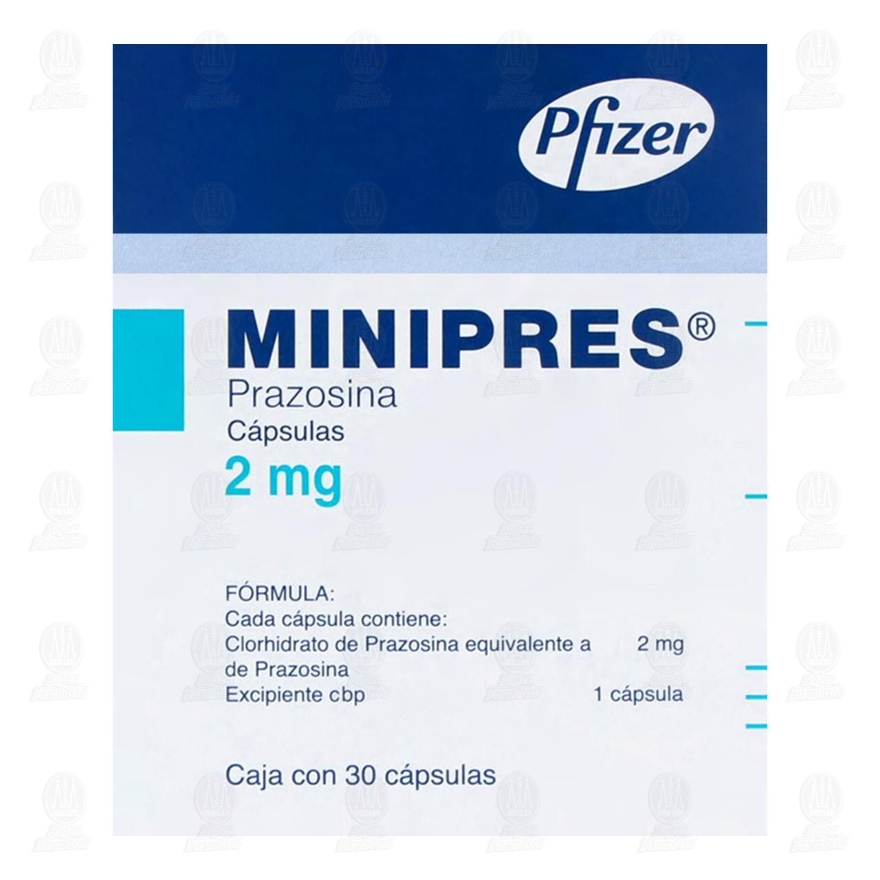 Minipres 2 mg, 30 Cápsulas. image number 1