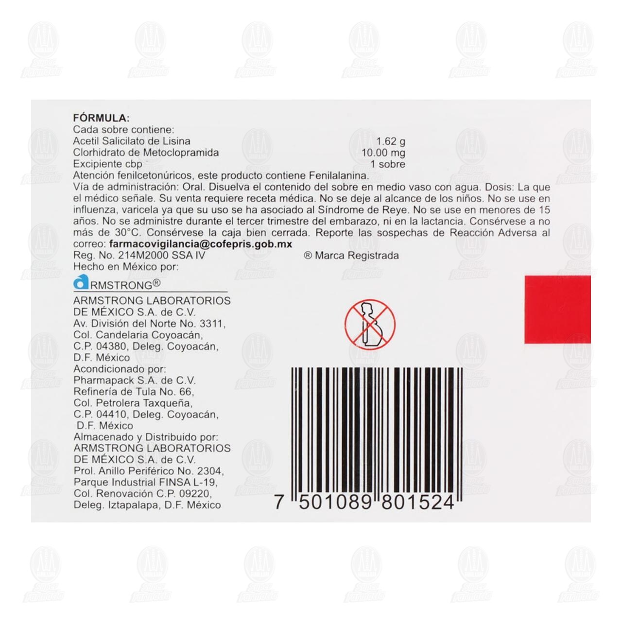 Antigram 1.62/10 mg, 5 Sobres. image number 2