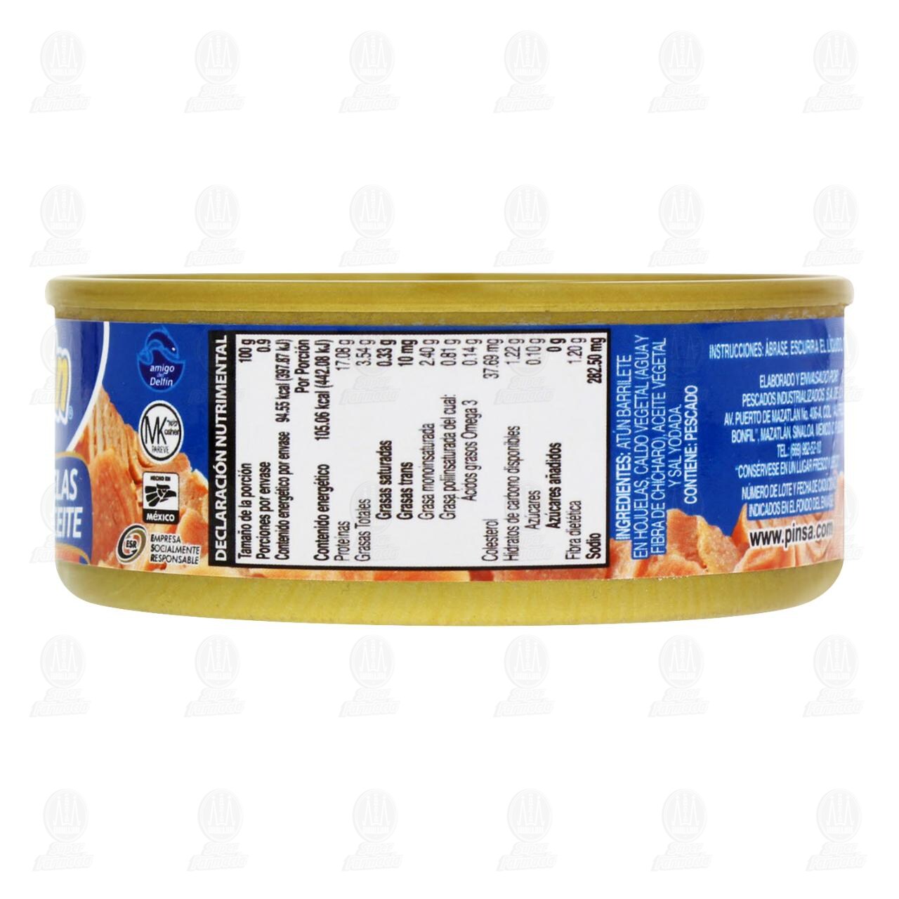 At&uacute;n Mazat&uacute;n en Hojuelas en Agua con Aceite, 130 gr. image number 2