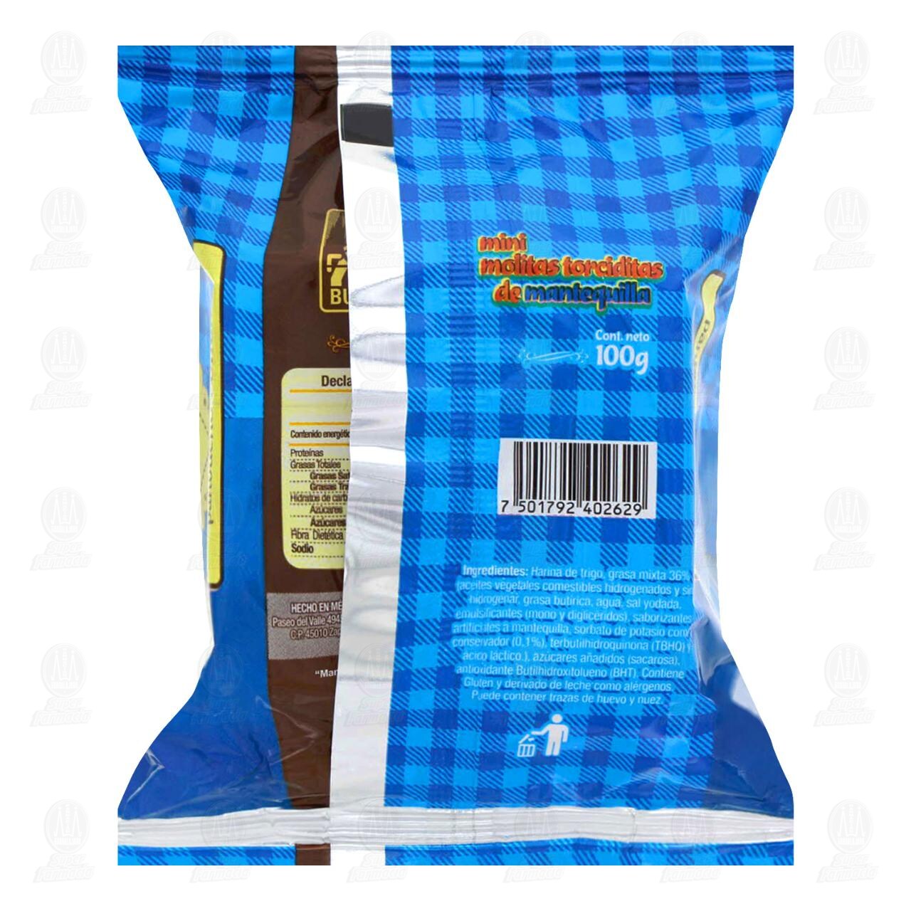 Galletas Pan Bueno Mini Molitas Torciditas de Mantequilla, 100 gr. image number 1