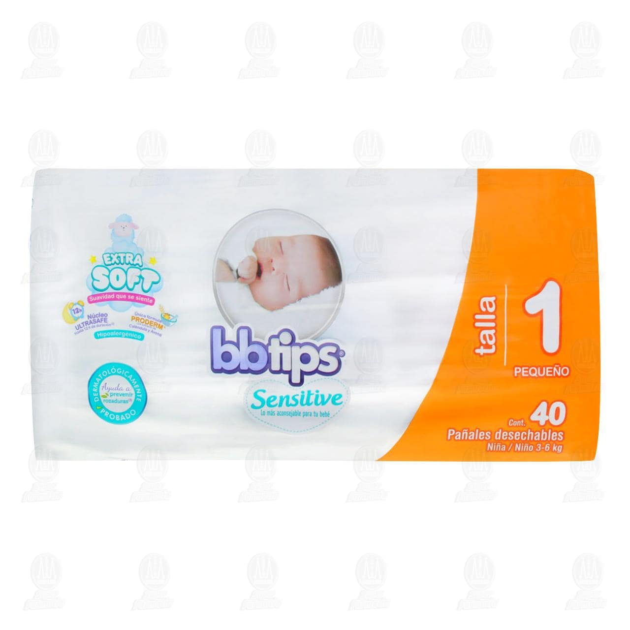 Pañales BBTips Sensitive talla recién nacido unisex 20 piezas