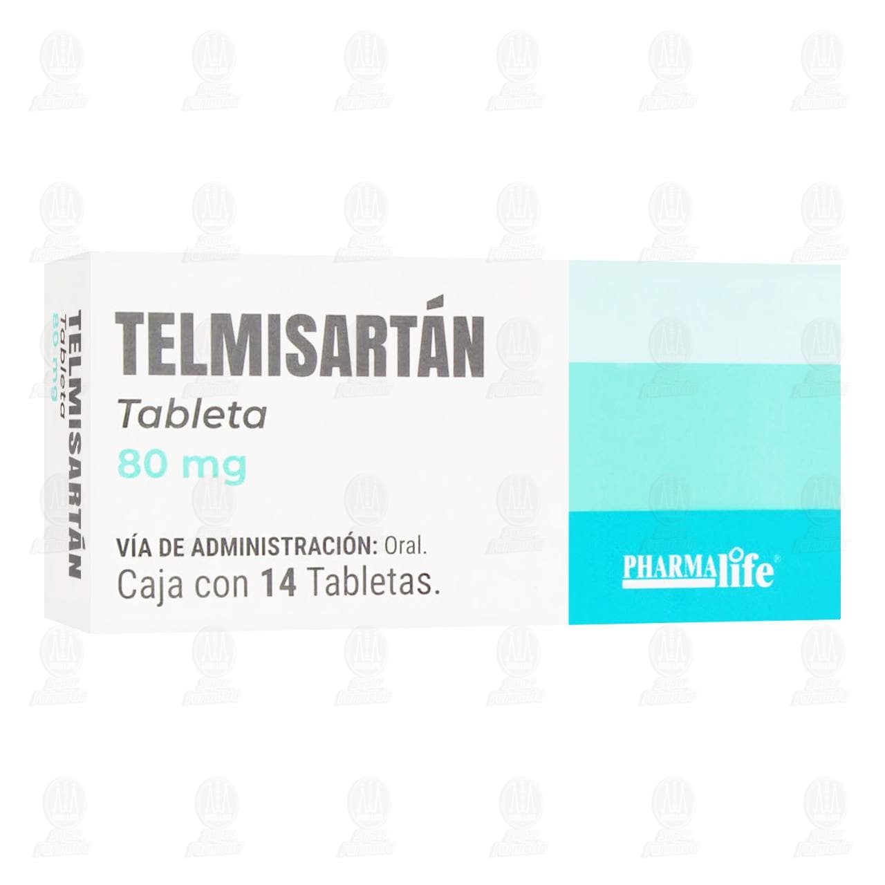 Telmisart&aacute;n 80 mg, 14 Tabletas Pharmalife. image number 0