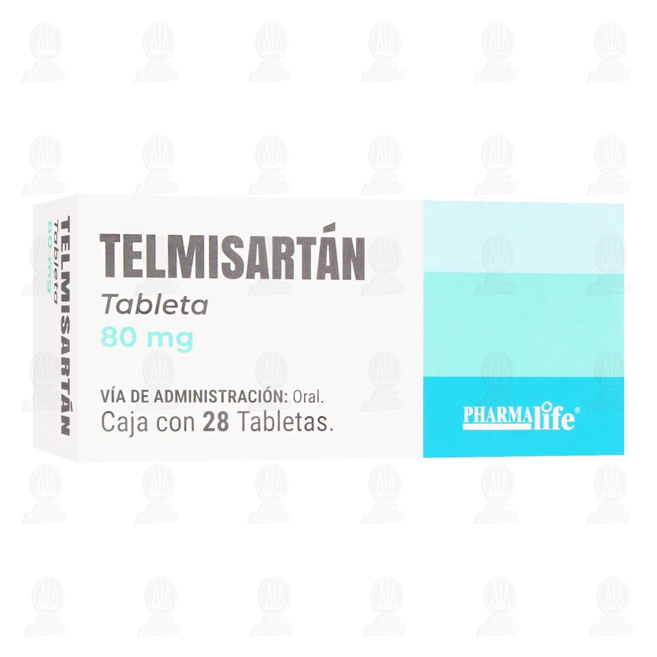 Telmisart&aacute;n 80 mg, 28 Tabletas Pharmalife. image number 0