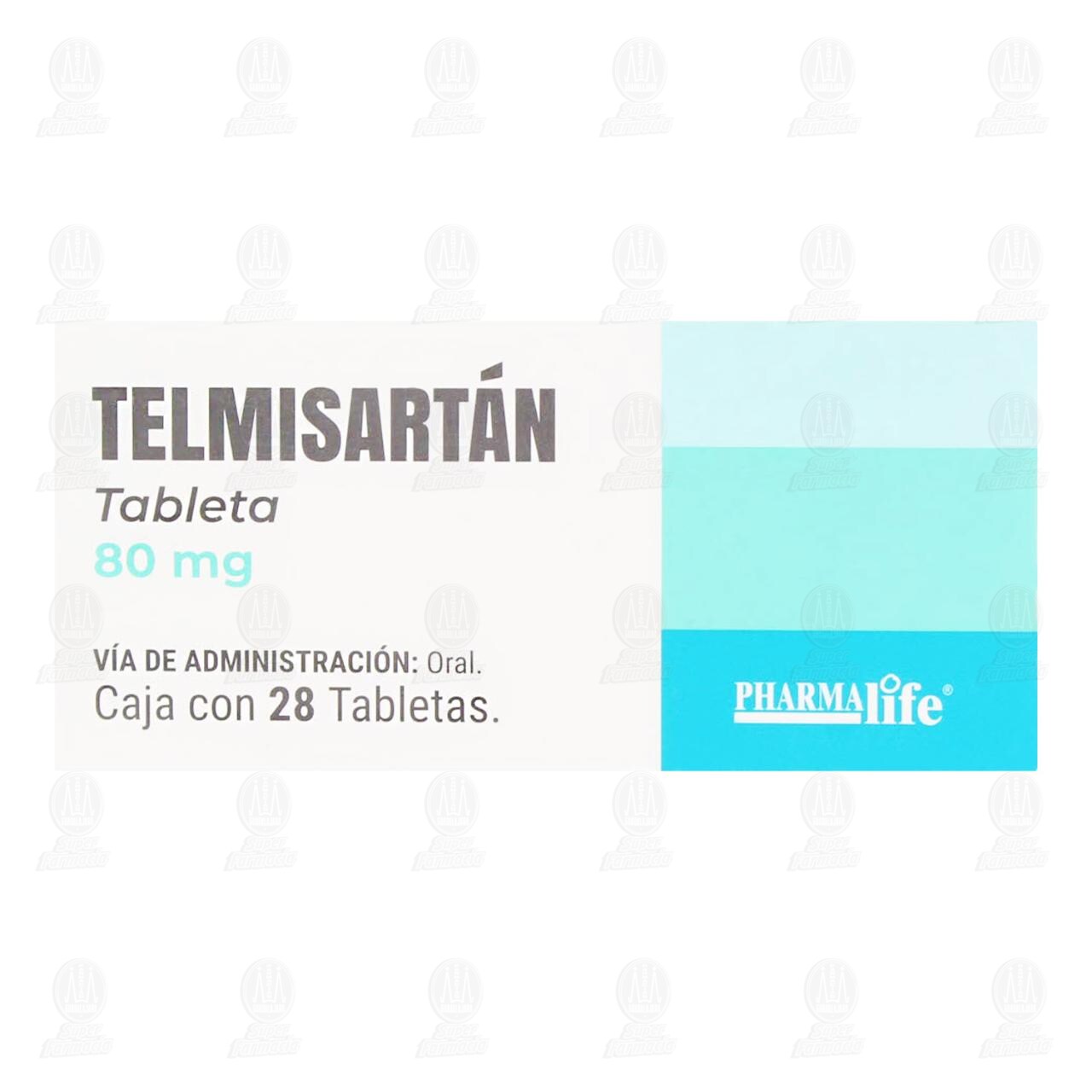 Telmisart&aacute;n 80 mg, 28 Tabletas Pharmalife. image number 1