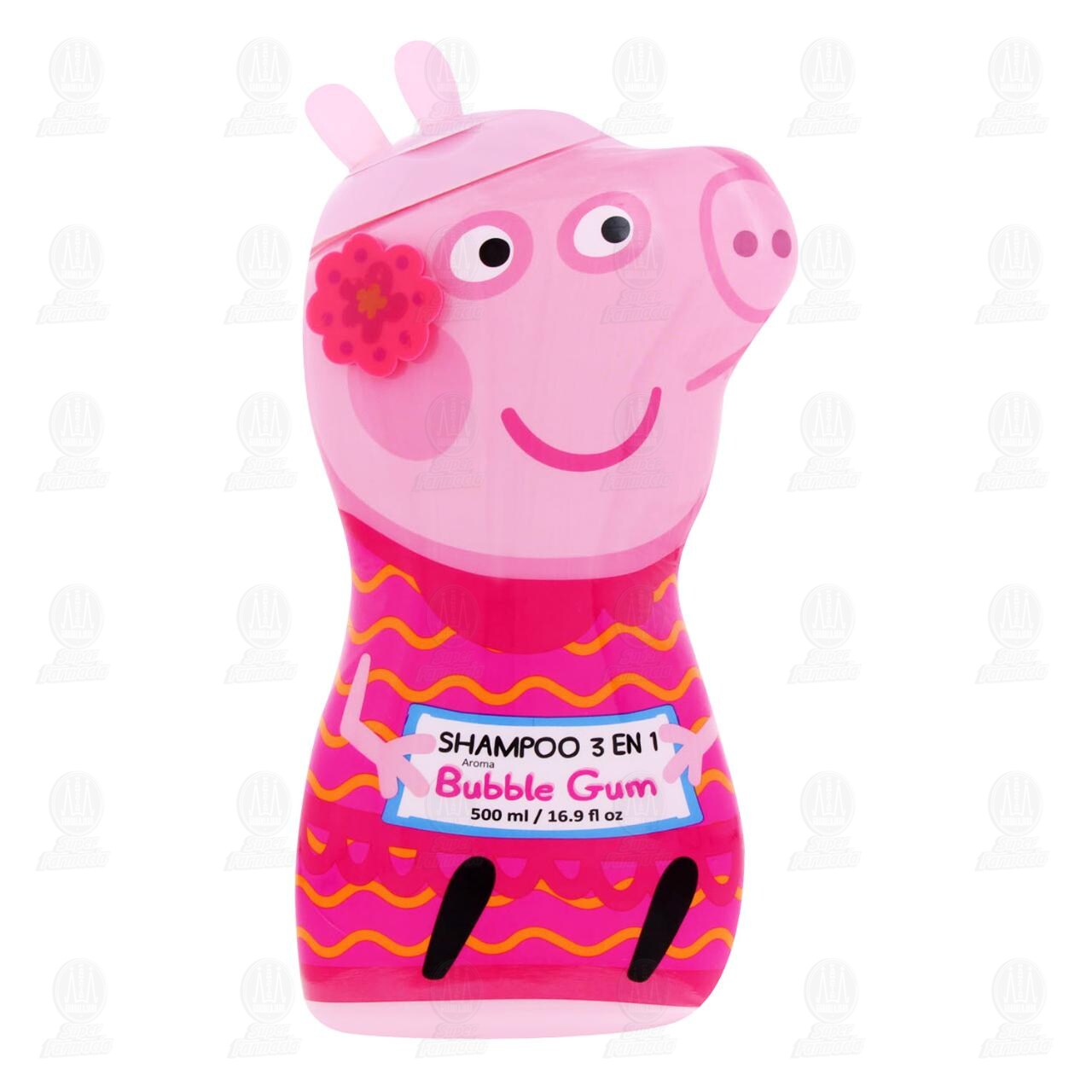 Shampoo Blumen Peppa Pig Bubble Gum 3 en 1, 500 ml. image number 1