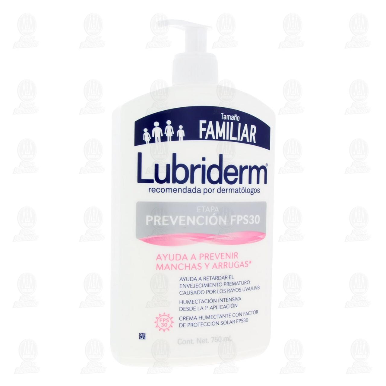 Crema Corporal Lubriderm Etapa Prevención FPS 30, 750 ml.
