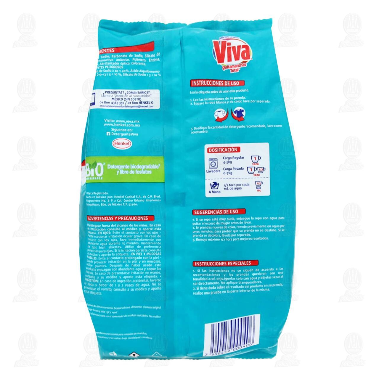 Detergente en Polvo Viva Higiene + Tecnolog&iacute;a Anti Olor, 850 gr. image number 1