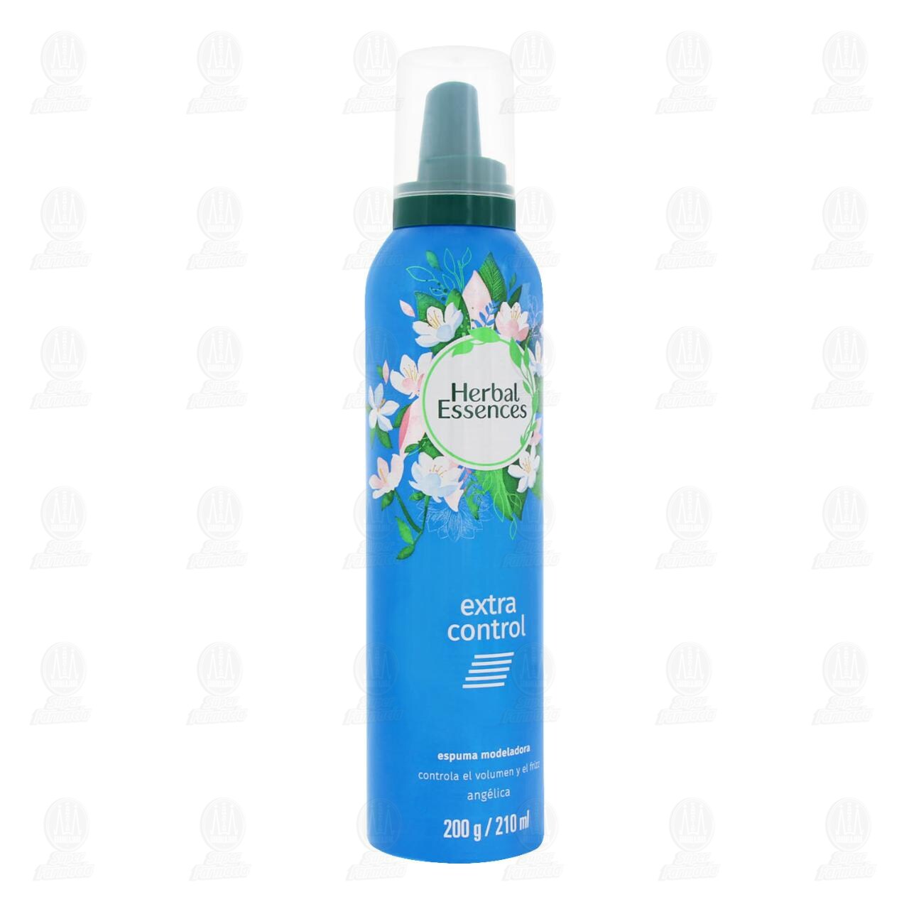 Espuma Modeladora Herbal Essences Extra Control Angélica, 210 ml.