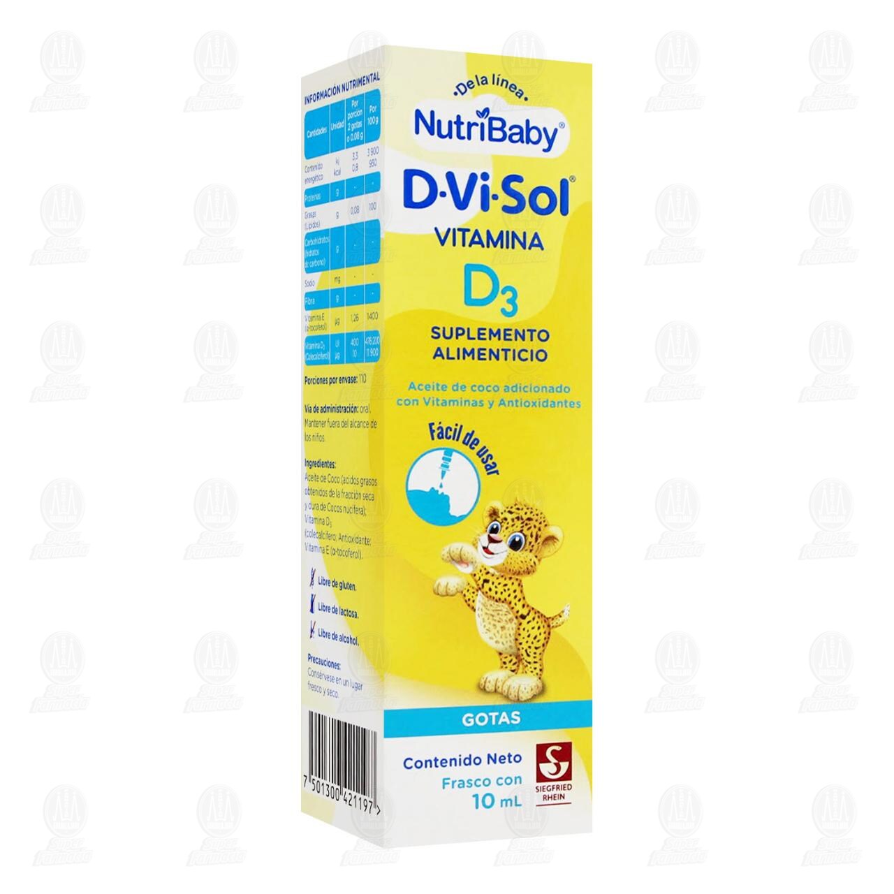 D-Vi-Sol Vitamina D3 Solución Gotas, 10 ml. image number 0