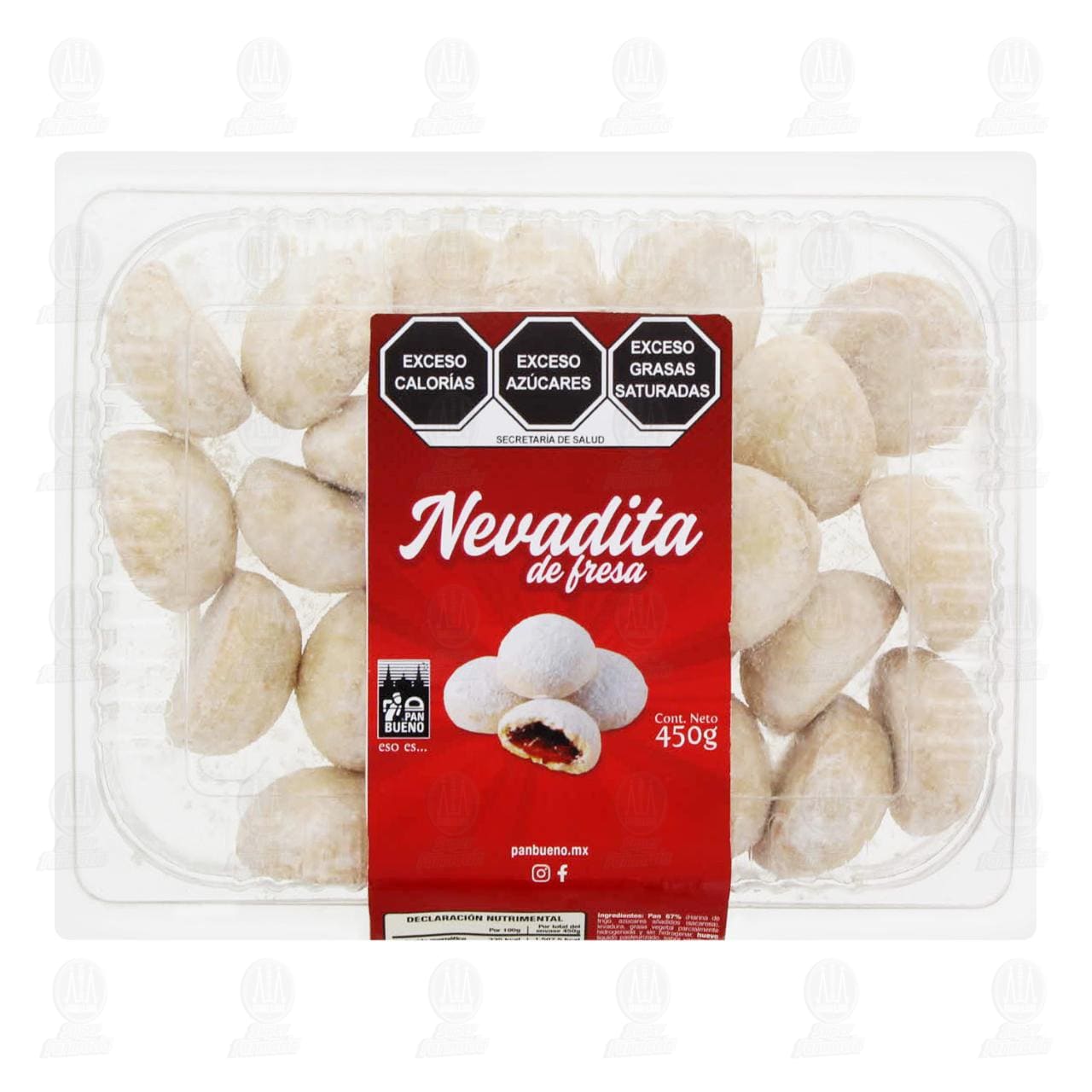 Imagen para Galletas Pan Bueno Nevadita de Fresa, 450 gr.