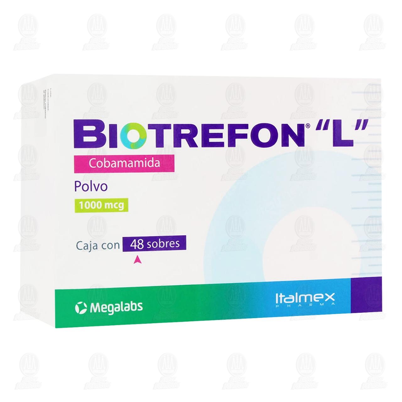 Biotrefon "L" 1000 mcg, 48 Sobres. image number 0