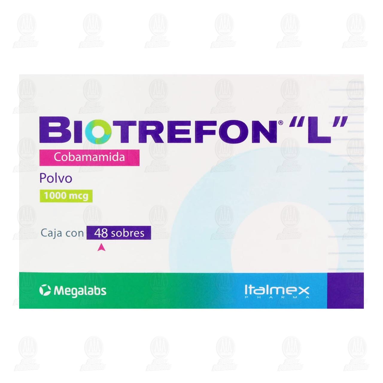 Biotrefon "L" 1000 mcg, 48 Sobres. image number 1