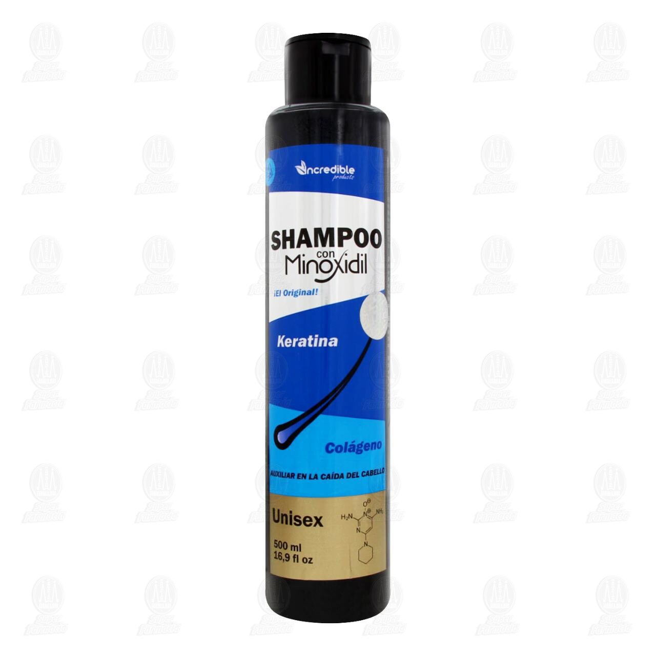 Shampoo Incredible El Original con Minoxidil, 500 ml. image number 1