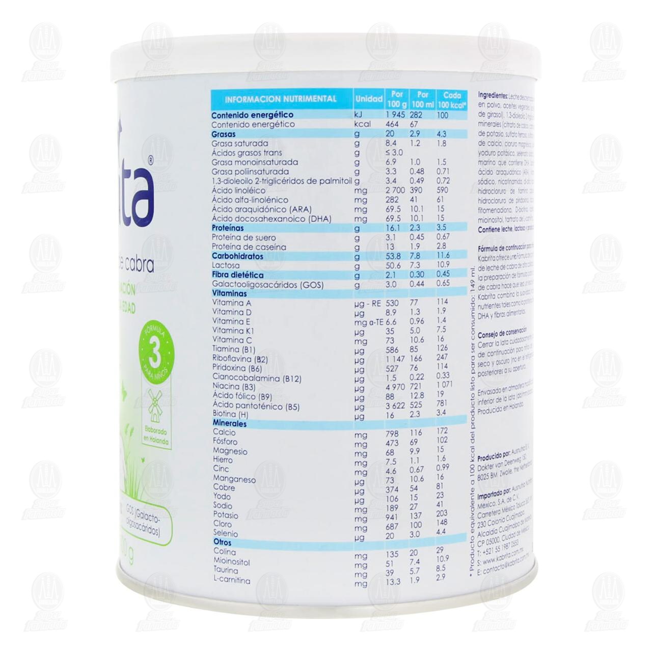F&oacute;rmula Infantil Kabrita 3 (Edad 1 a 3 A&ntilde;os), 400 gr. image number 2