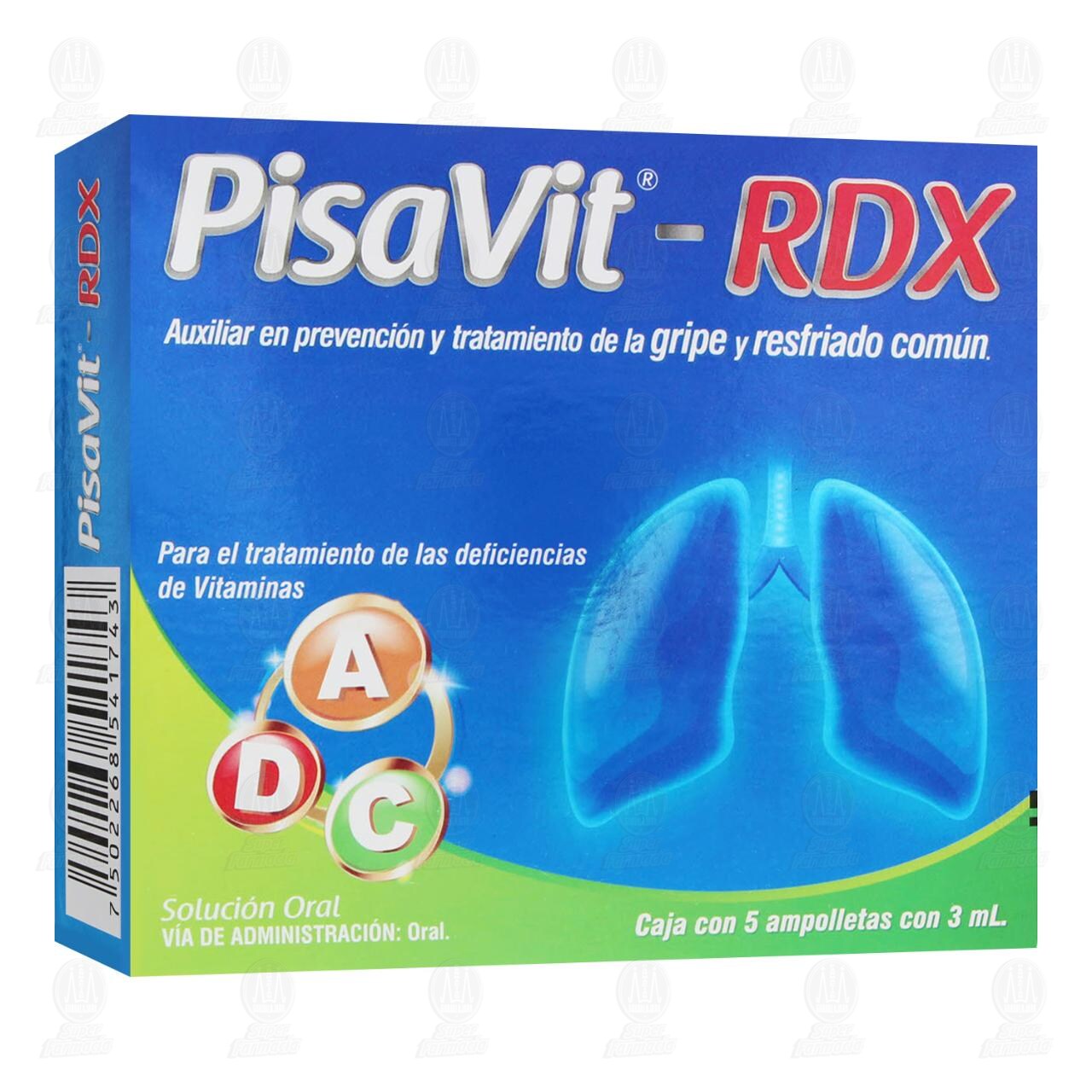PisaVit-RDX Soluci&oacute;n, 5 Ampolletas con 3ml. image number 0