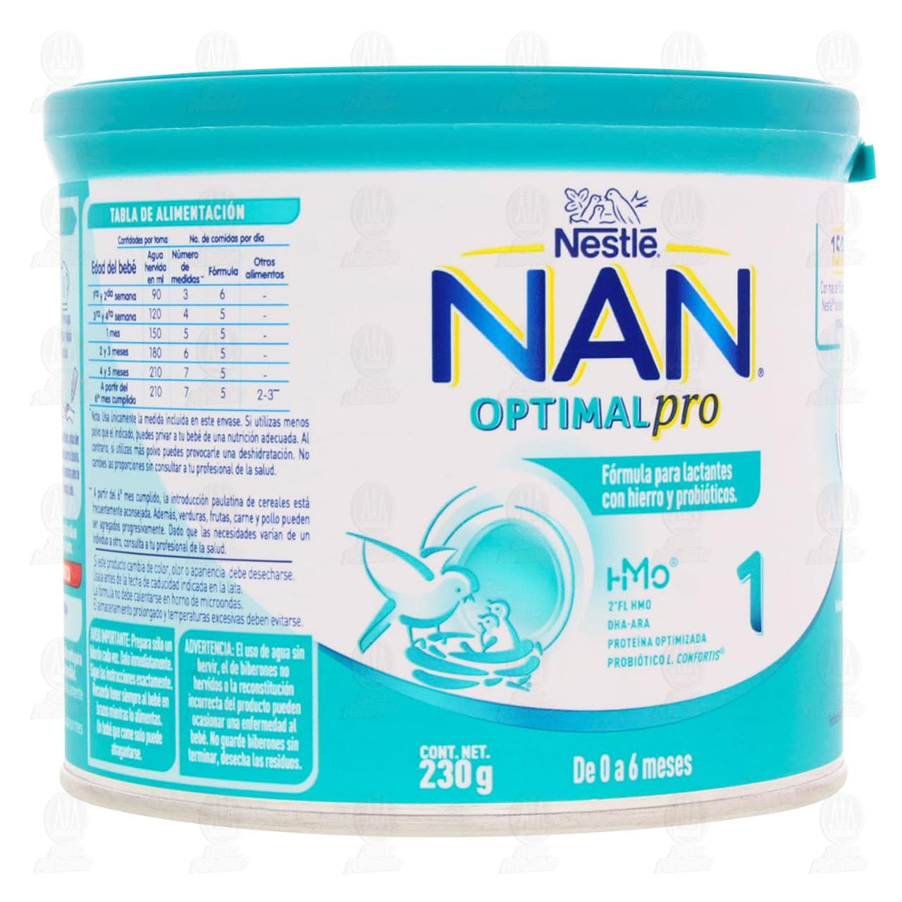 Fórmula Infantil NAN 1 Optimal Pro de 0 a 6 Meses, 230 gr.