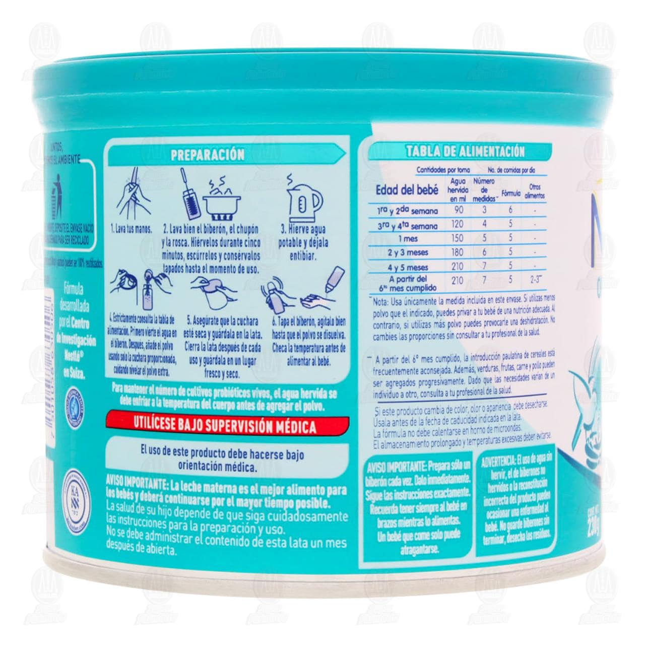 F&oacute;rmula Infantil NAN 1 Optimal Pro de 0 a 6 Meses, 230 gr. image number 2