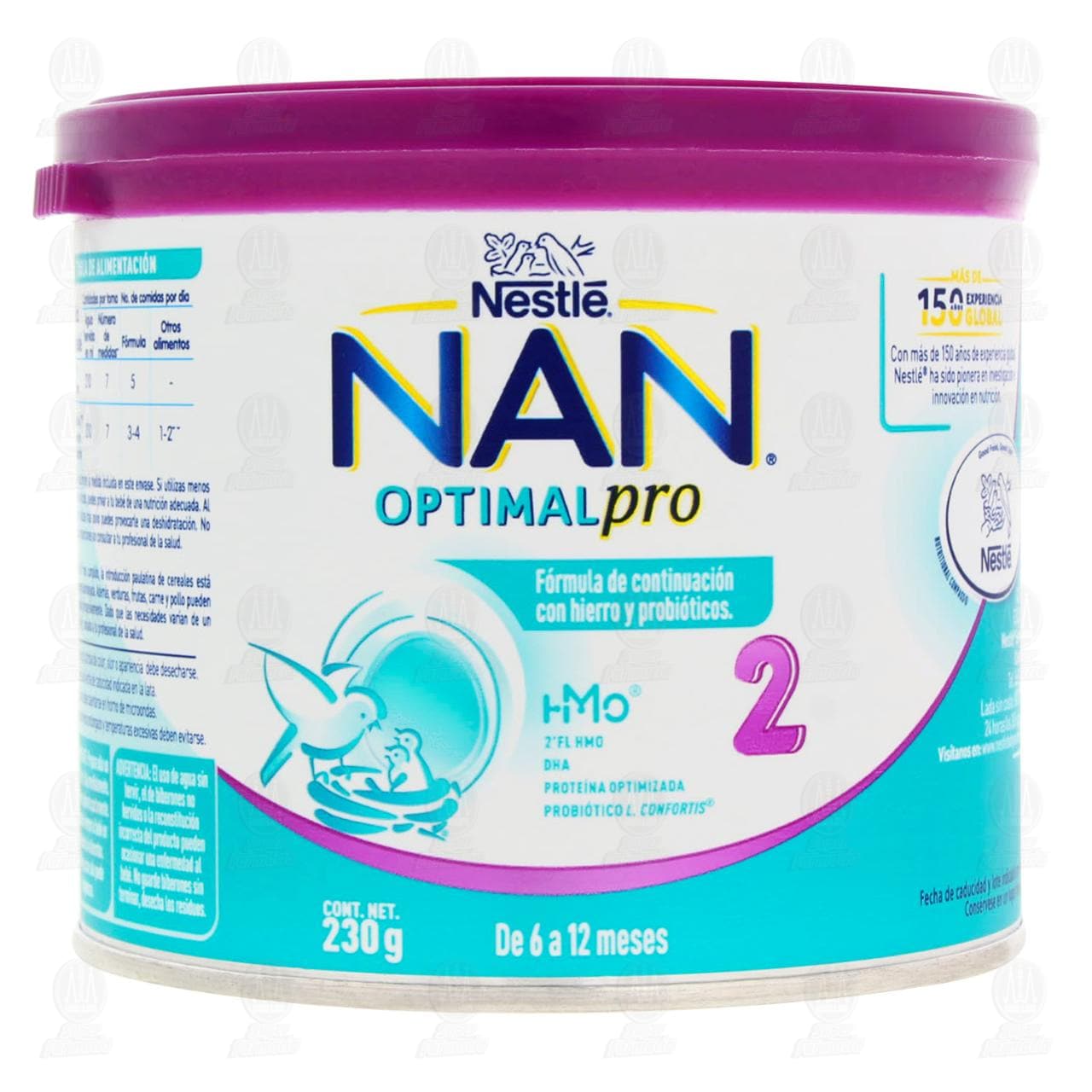 NAN 2 Optimal Pro 2 de 6 a 12 meses LATA 720 gr Caja con 12 piezas